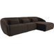 Amelia Brown Modular Right Sectional in Dark Brown, Lounge